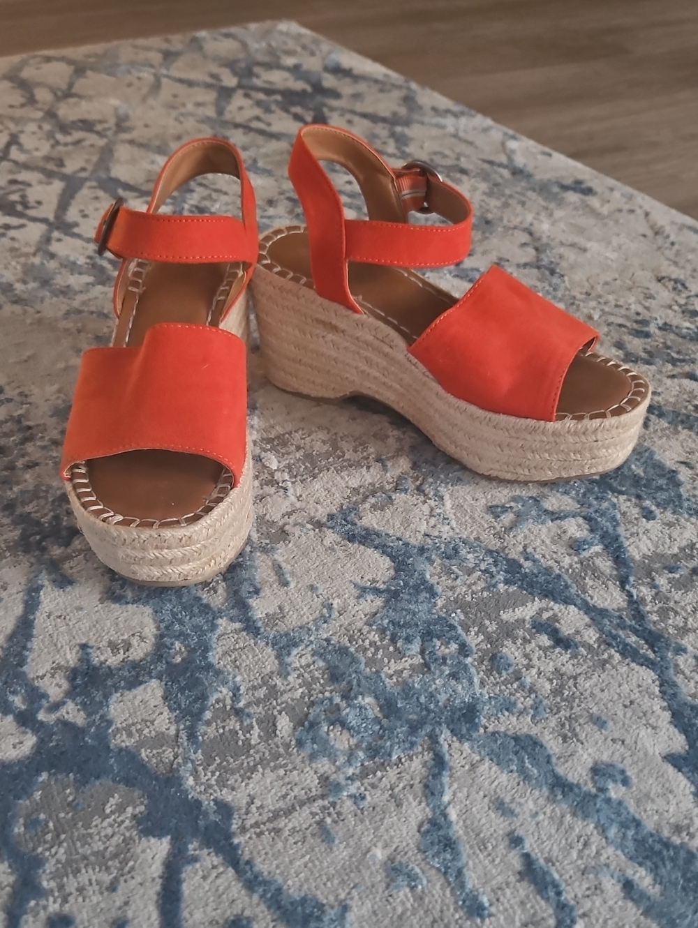 Universal Thread Orange Espadrille Platform Sandals